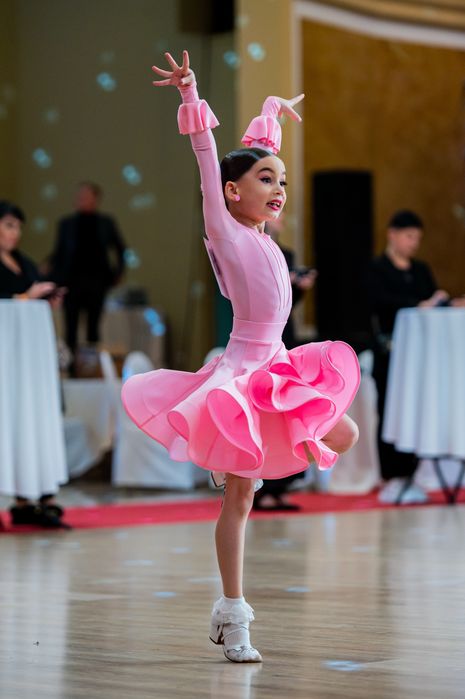 Сукня бейсік МІКА для бальних танців з 2 спідницями