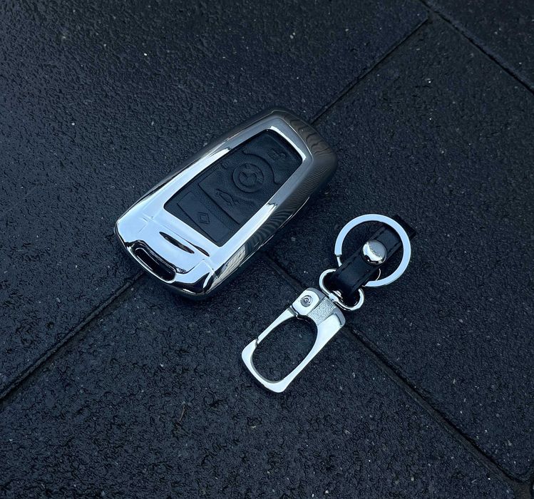 Чехол для смарт ключа хром BMW F01 F07 F10 F20 F25 F30 F32 F34 F36 БМВ