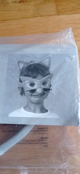 IKEA Klappar Maskarad nowa maska i uszy kot kotek