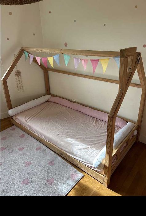 Cama Infantil Montessori + Colchão – 90 × 200 cm