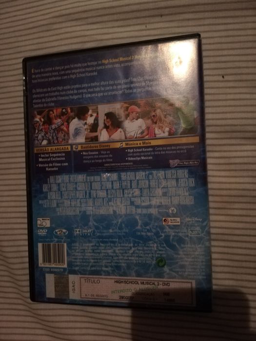 Dvd do filme "High School Musical 2" (portes grátis)