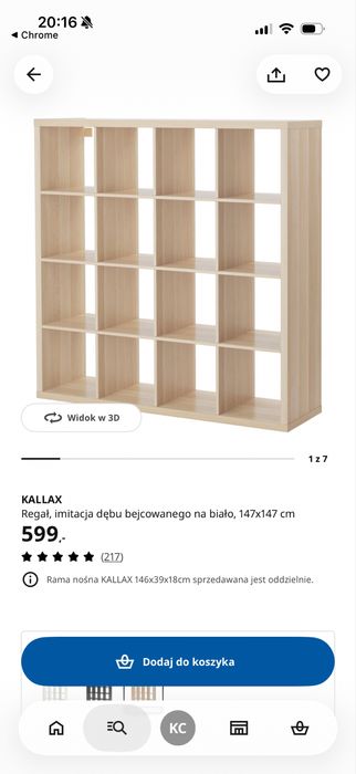 Ikea kallax 4x4  używany
