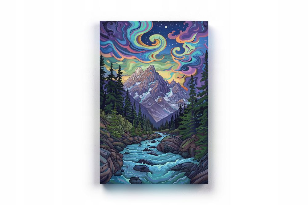 Obraz na płótnie: Malowniczy Górski Krajobraz 50x70 cm