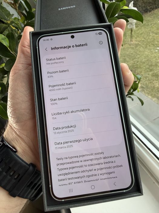 Telefon Samsung Galaxy S25 12/256 GB Miętowy/Mint
