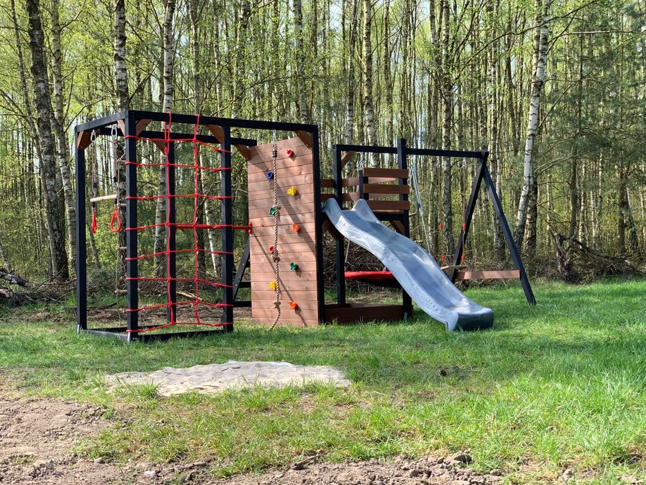 PROMOCJA - Plac zabaw - Nela - Drewniany - Domek - Zjeżdżalnia