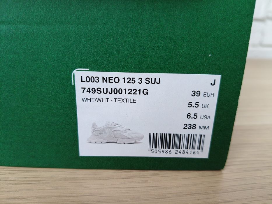 Женские летние кроссовки Lacoste, NEO L003 125, оригинал, размер 38