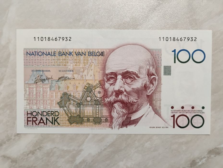 Banknot Belgia - 100 franków z 1982/1994 r.