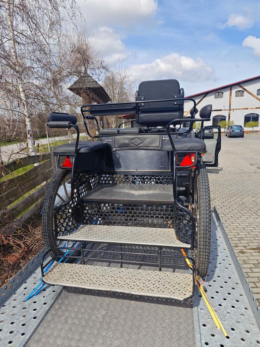 Bryczka konna parowa, czwórkowa