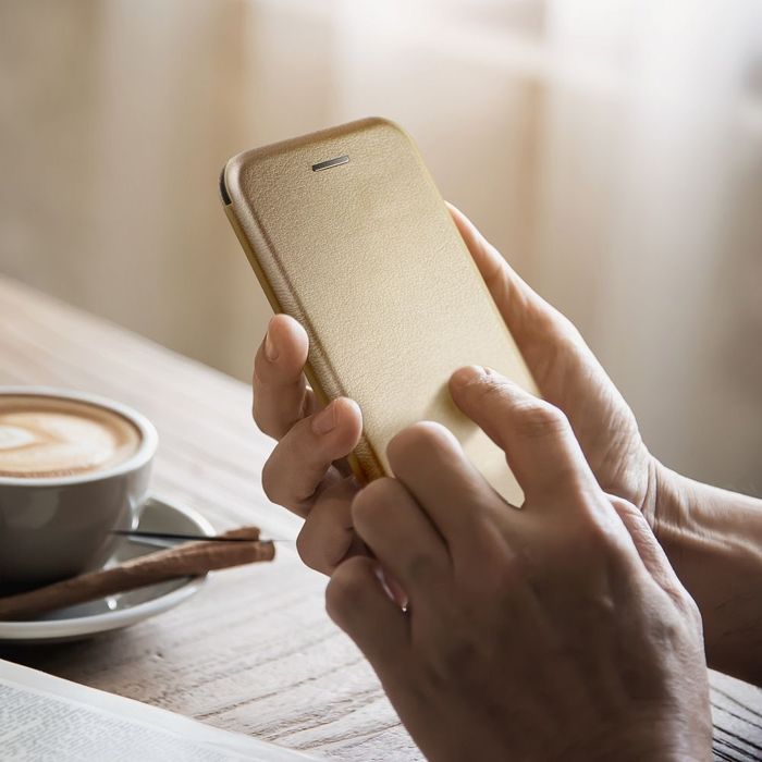 Etui z klapką na Samsung S24 ULTRA Elegance Book złote