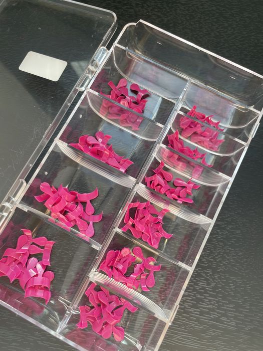 Tipsy krótkie róż 120 sztuk allepaznokcie