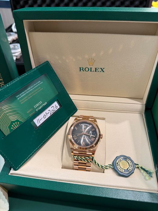 Rolex Day‑Date циферблат: сланцевый омбре, гибрид (Frankenwatch)