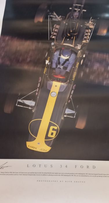 Foto Lotus /Ford 34, autografada pelo autor .