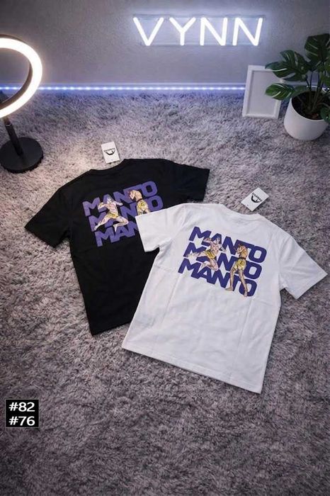 Большой Принт MANTO x Panku • Новая Футболка МАНТО Панку • XS S M L XL XXL