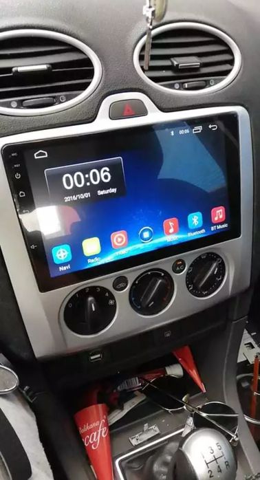 Rádio Android 14 com GPS Ford Focus MK2 AC Manual (Artigo Novo)