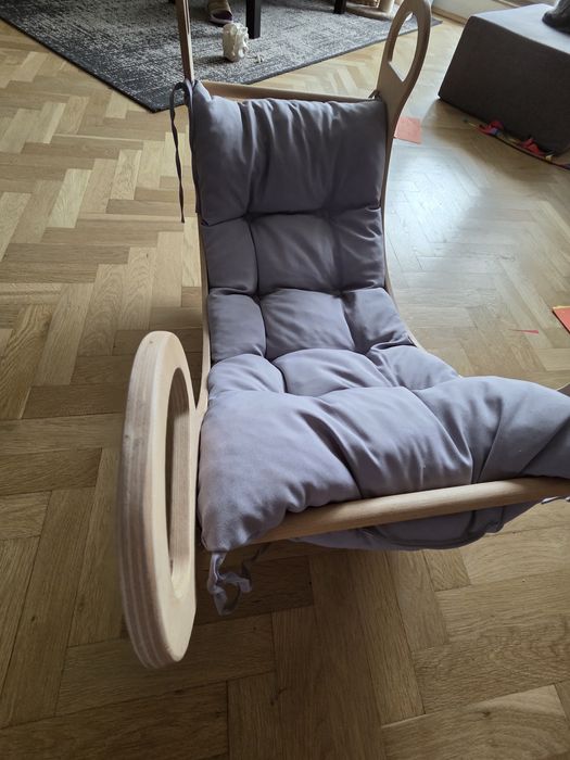 Bujak montessori drewniany z poduszka 85 cm