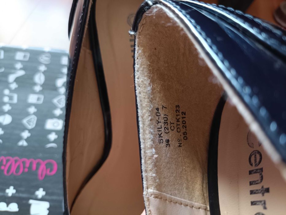 Szpilki granatowe połysk