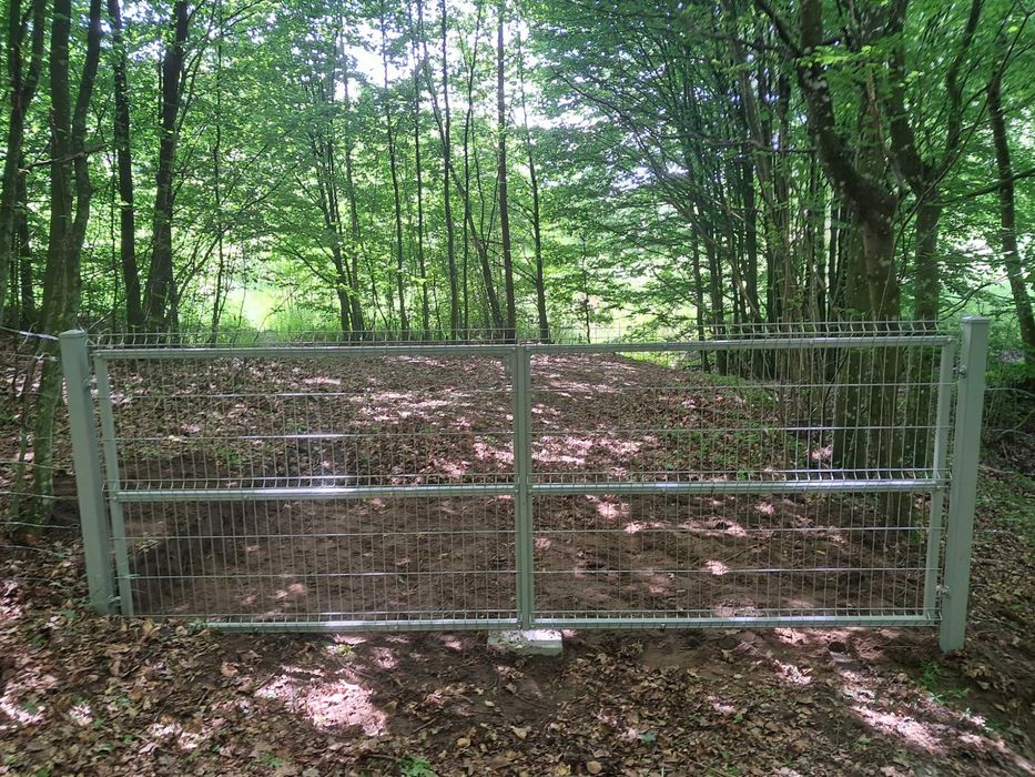 Brama dwuskrzydłowa panelowa 4x1,5 mb słupki furtka 1 mb ogrodzenie