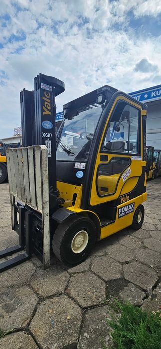 Yale GLP16VX wózek widłowy 2012r. 1.6T niski triplex kabina UDT POMAX