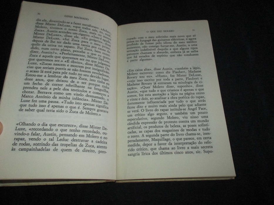 Livro O que Diz Molero Dinis Machado Bertrand