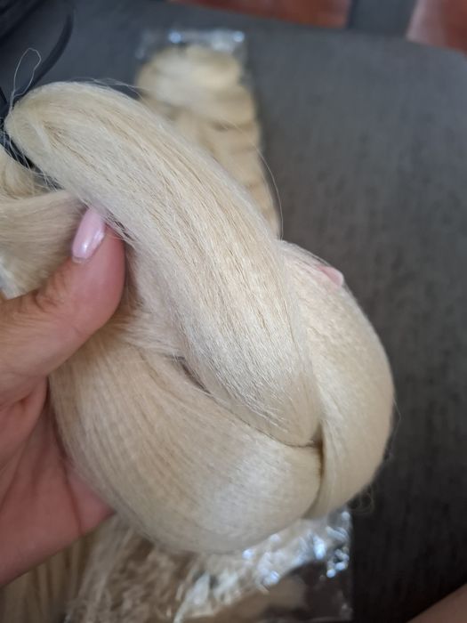 Cabelo jumbo postiço loiro para trançar