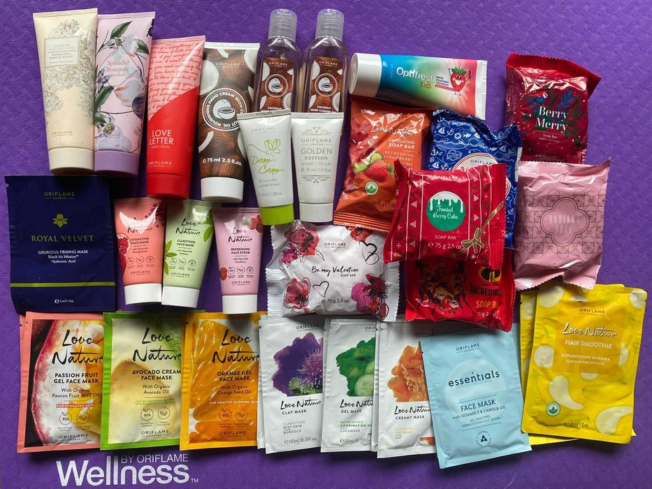 100 szt / 40zł Maseczki Oriflame zestaw mix