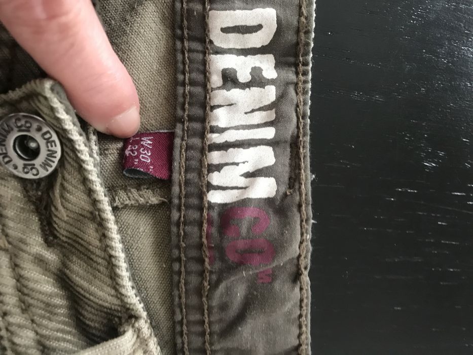 Dżinsy khaki sztruks męskie
