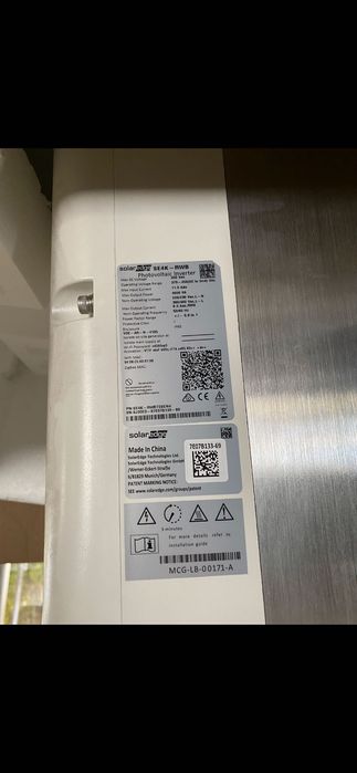 Vendo inversor Solar novo,,MARCA SOLAR EDGE SE 4 KW-RWB trifasico