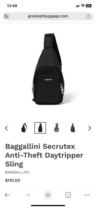 Сумка    Baggallini. Securtex Anti-Theft Daytripper Sling