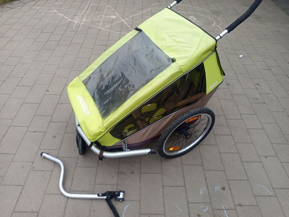 Przyczepka riksza rowerowa wózek 2 osobowa croozer ładna 2w1