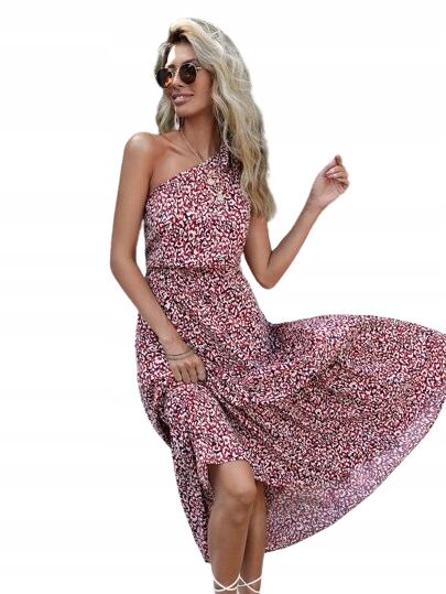 Shein prosta koktajlowa sukienka maxi 40/42 łgp