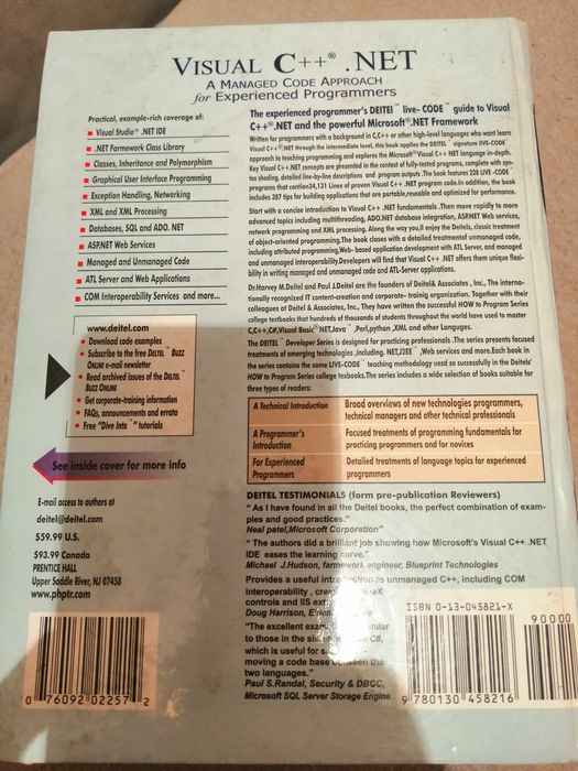 Visual C++. Net A Managed Code Approach for Experienced Programmers