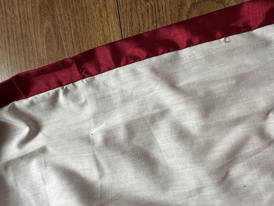 Подвійні бордові штори 4 штуки 2 комплекти