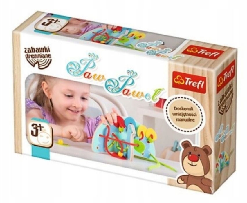 NOWE drewniana TREFL układanka