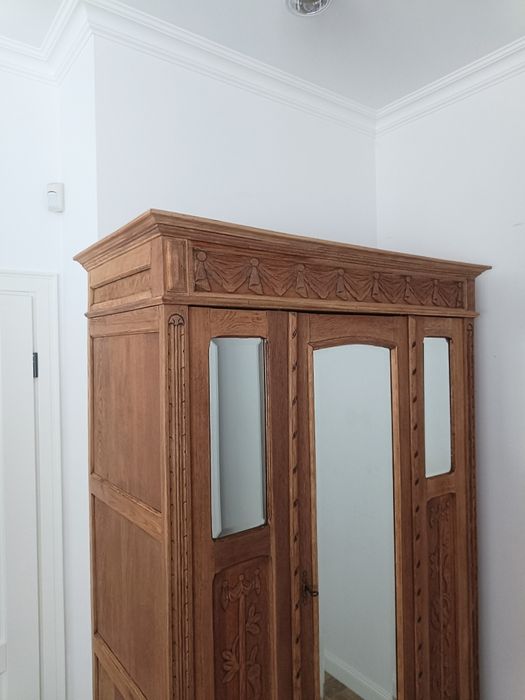 Stara dębowa szafa antyk lite drewno