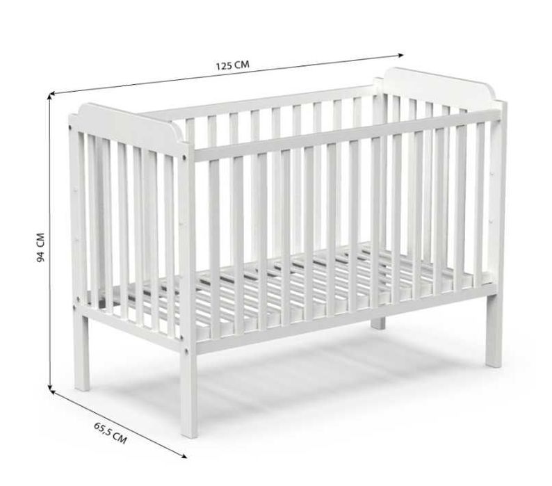 Berço em madeira maciça branco