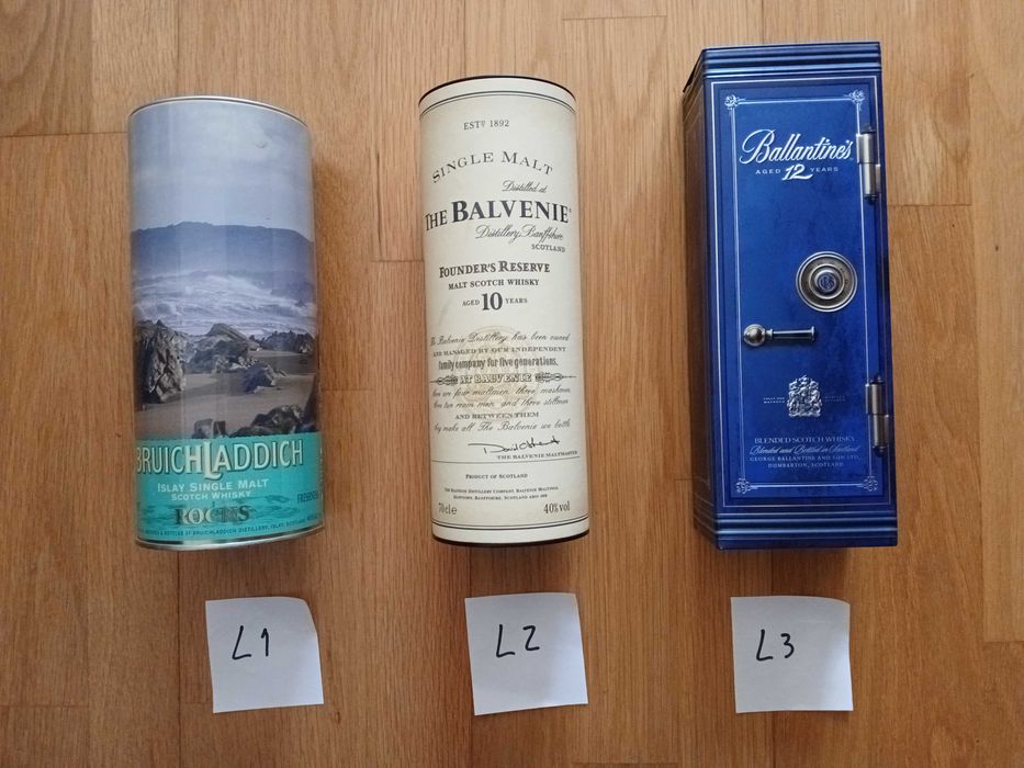 Latas Ballantine & The Balvenie & Bruichladdich L1 L2 L3