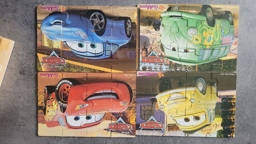 Eichhorn Drewniane Puzzle Cars W Pudełku 4x12el.