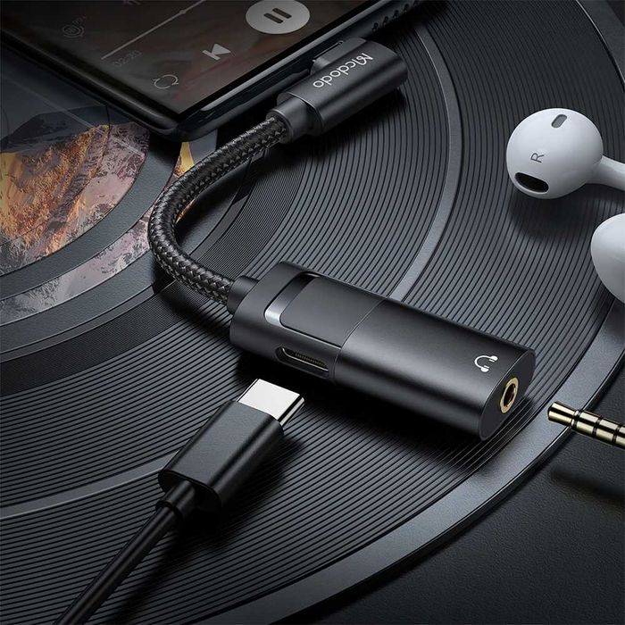Nowy Mcdodo USB-C Jack 3.5 Adapter DAC ładowanie 60W audio AUX