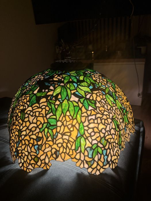 Wyjatkowa STARA Lampa WITRAŻOWA w stylu Tiffany – Ok. 3000 Elementow – Unikat