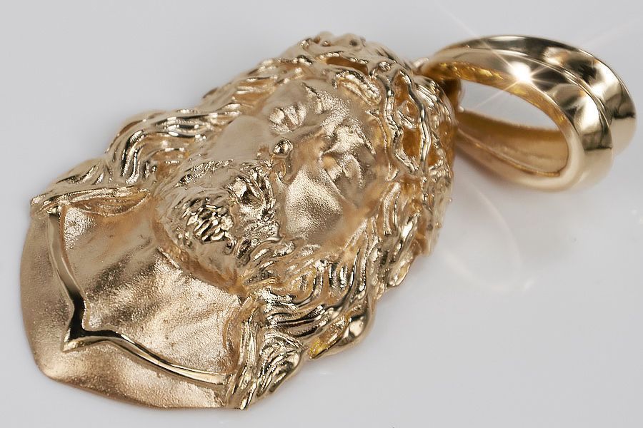 Złoty łańcuszek + medalik Jezus 14k WYJĄTKOWY! pj001y&cc053yw K