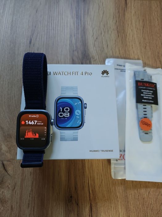 Huawei Fit 4 PRO stan B. Dobry gwarancja 6.2027r dowód zakupu kilka pasków