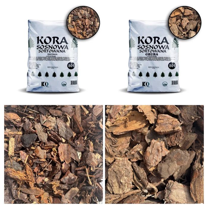 Kora do ogrodu, rabat , sortowana gruba lub średnia