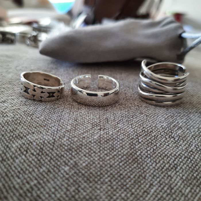 Anéis e pulseira prata S925 NOVOS