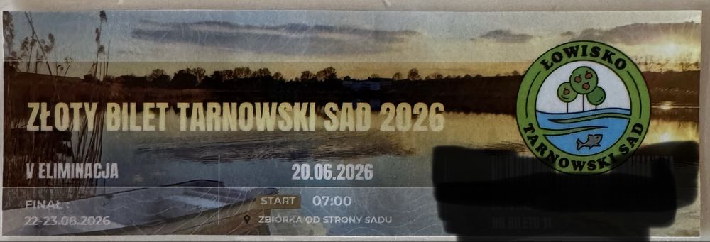 Bilet zawody wedkarskie
