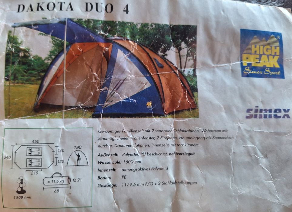 Namiot 4 osobowy DAKOTA DUO 4