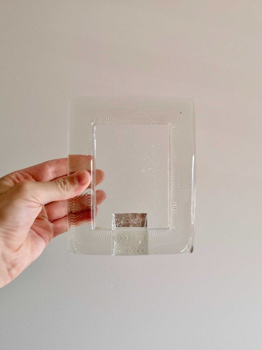 Passe-partout Sueco em vidro pesado e grosso – vintage / Art Deco