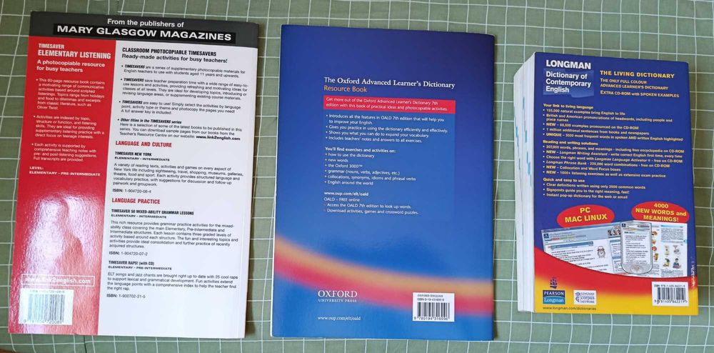 Livros e material didático de Inglês
