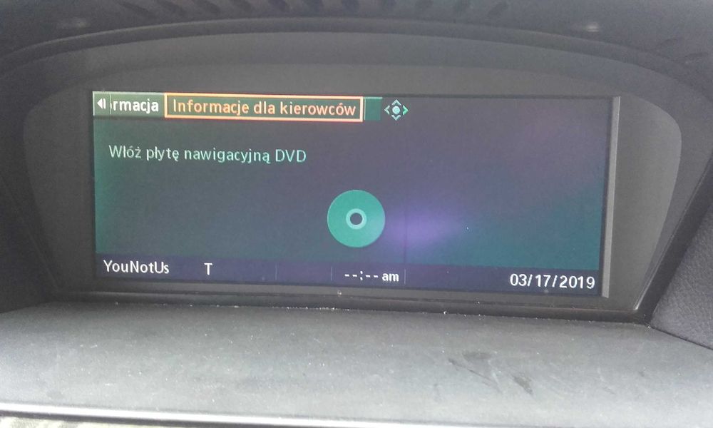 Duża nawigacja bmw e60 e61 Polskie menu monitor czytnik