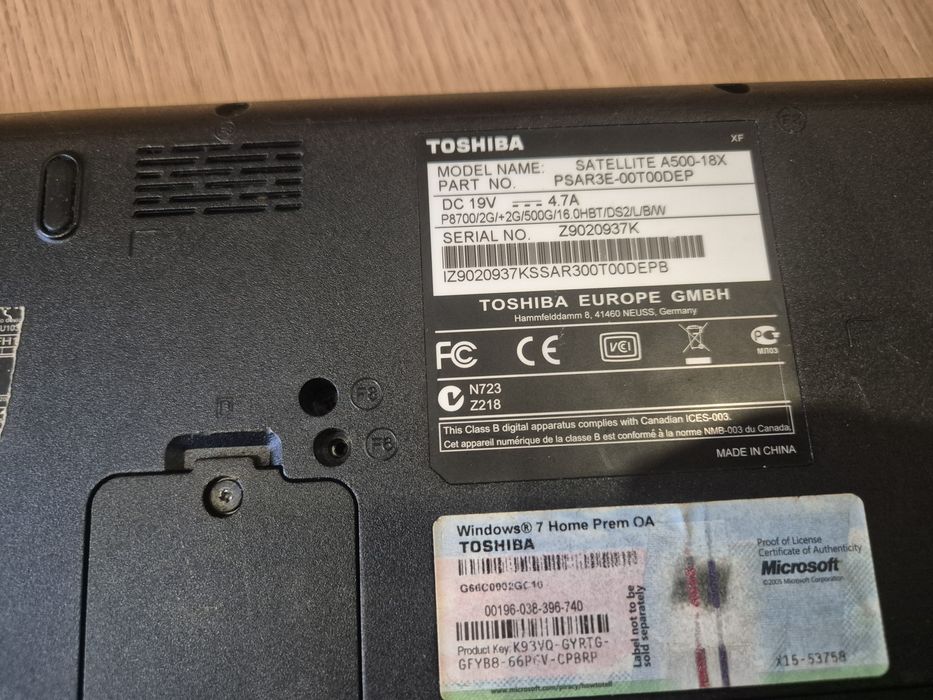 * Para Peças * Portatil  A500 18x