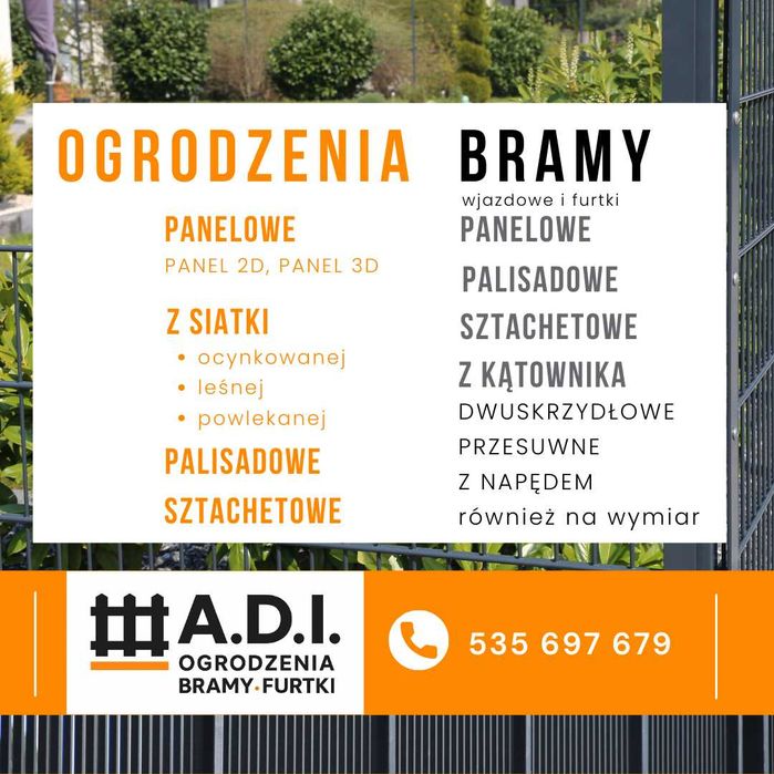 Ogrodzenia, bramy, furtki, panel 3D, siatka, palisada-sprzedaż, montaż
